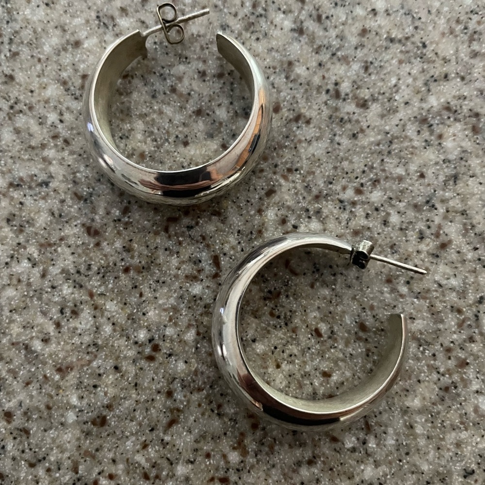 Silver hoops
